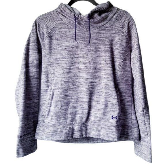 Under Armour Tops - Under Armour Cold Gear X Storm Space Dye Purple Women's Pullover Hoodie Size M